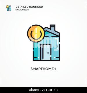 Smarthome-1 vector icon. Modern vector illustration concepts. Easy to edit and customize. Stock Vector