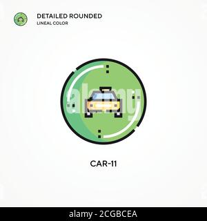 Car-11 vector icon. Modern vector illustration concepts. Easy to edit and customize. Stock Vector