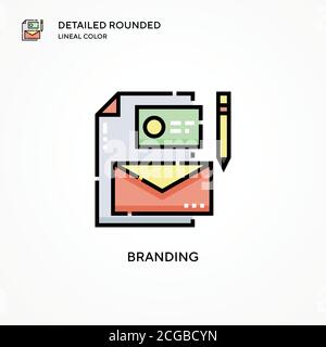 Branding vector icon. Modern vector illustration concepts. Easy to edit and customize. Stock Vector
