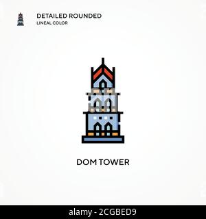 Dom tower vector icon. Modern vector illustration concepts. Easy to edit and customize. Stock Vector