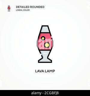 Lava lamp vector icon. Modern vector illustration concepts. Easy to edit and customize. Stock Vector