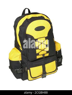 Travel backpack isolated on white background Stock Photo