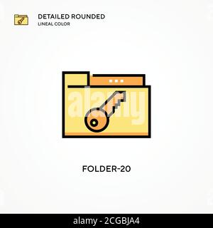 Folder-20 vector icon. Modern vector illustration concepts. Easy to edit and customize. Stock Vector