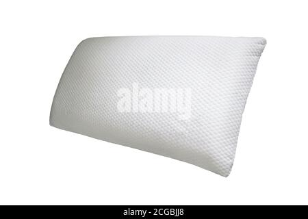 White comfort pillow on white background Stock Photo