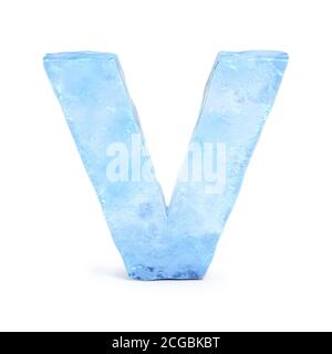 Ice font 3d rendering, letter B Stock Photo