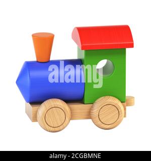 Train font on wheels letter 3d rendering B Stock Photo