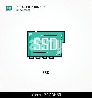 Ssd vector icon. Modern vector illustration concepts. Easy to edit and customize. Stock Vector