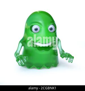 Green alien monster 3d rendering Stock Photo