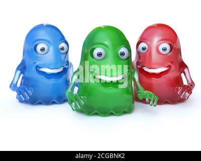 Alien monsters 3d rendering Stock Photo