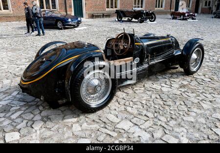 1934 Bugatti Type 59 Sports that sold for 9.5 million pounds at the Gooding and Company auction at Hampton Court Concours 2020 Stock Photo