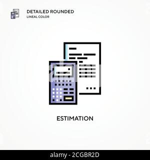 Estimation vector icon. Modern vector illustration concepts. Easy to edit and customize. Stock Vector