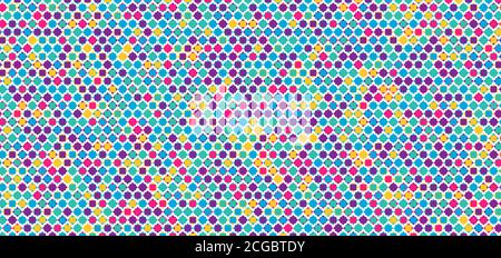 Retro colorful star shape overlap pattern design abstract background. vector illustration. Stock Vector
