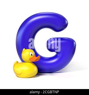 Toy font letter G 3d rendering Stock Photo