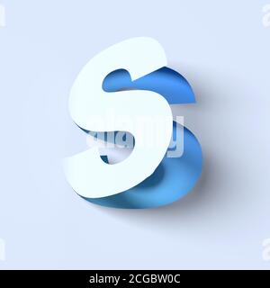 Cut out paper font letter S Stock Photo