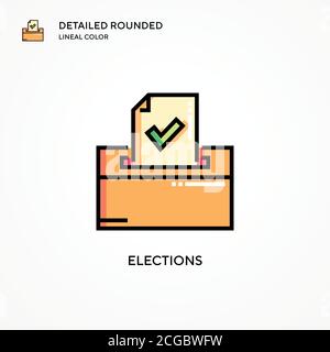 Elections vector icon. Modern vector illustration concepts. Easy to edit and customize. Stock Vector