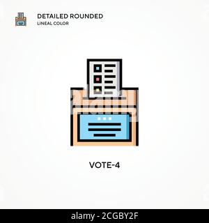 Vote-4 vector icon. Modern vector illustration concepts. Easy to edit and customize. Stock Vector