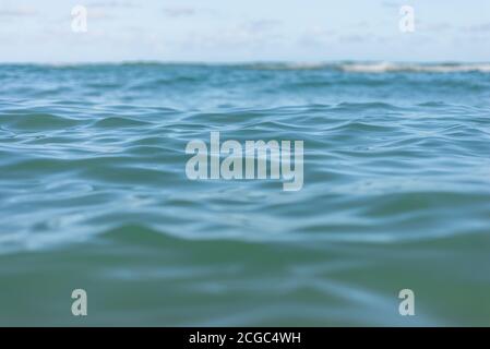 Atlantic Ocean surface water ripples, Recife beach, Brazil Stock Photo