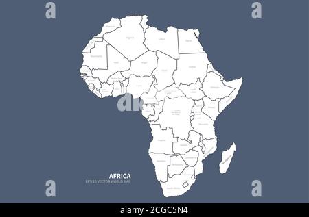 Africa countries vector map. Stock Vector