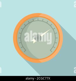 Pressure barometer icon. Flat illustration of pressure barometer vector icon for web design Stock Vector