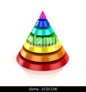 abstract colorful cone  3d rendering Stock Photo