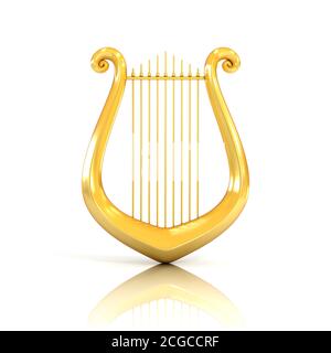 lyre 3d illustration isolated on white Stock Photo