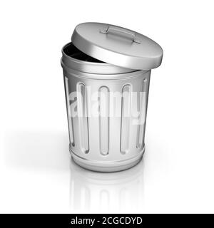 trash can isolated on white background Stock Photo