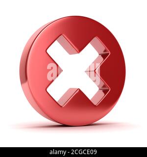 Red cross mark 3d icons Stock Photo