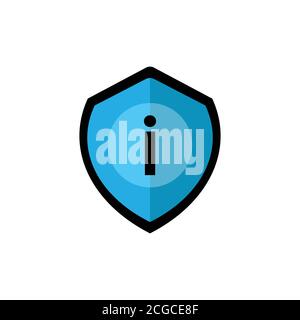 Security information flat icon. Design template vector Stock Vector
