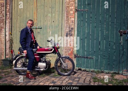 70s youth culture - Bolt Motorcycles - Stoke Newington - London - UK Stock Photo