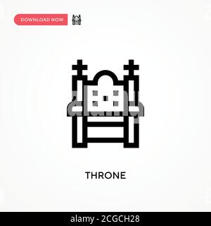 Throne Simple vector icon. Modern, simple flat vector illustration for web site or mobile app Stock Vector