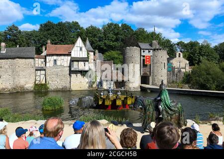 Puy Du Fou, France. 23 July 2020. Knight of the Round Table (Les Chevaliers De La Table Ronde) show at Puy Du Fou. Stock Photo