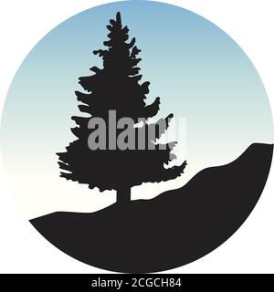 pine tree, graphiv design element Stock Vector