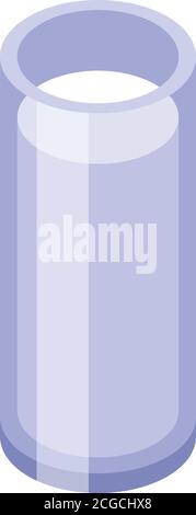 Milk glass icon, isometric style Stock Vector