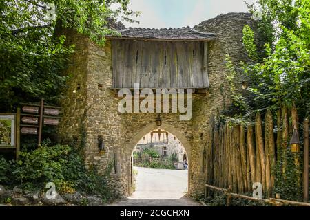 Puy Du Fou, France. 23 July 2020. Medieval buildings and craft at Puy Du Fou. Stock Photo