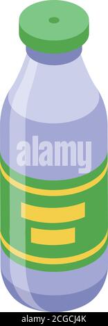 Lemonade juice bottle icon, isometric style Stock Vector