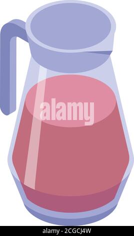 Fresh juice jug icon, isometric style Stock Vector