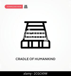 Cradle of humankind Simple vector icon. Modern, simple flat vector illustration for web site or mobile app Stock Vector