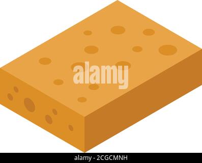 Farm cheese icon, isometric style Stock Vector