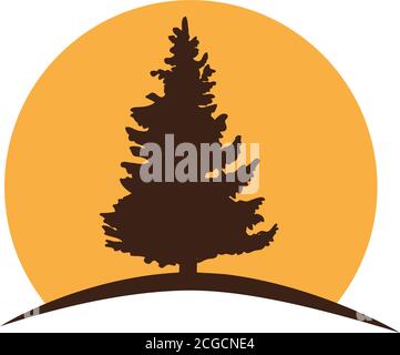 pine tree, graphiv design element Stock Vector