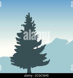 pine tree, graphiv design element Stock Vector