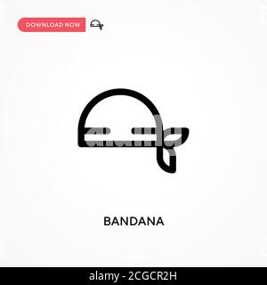 Bandana Simple vector icon. Modern, simple flat vector illustration for web site or mobile app Stock Vector