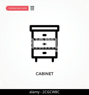 Cabinet Simple vector icon. Modern, simple flat vector illustration for web site or mobile app Stock Vector