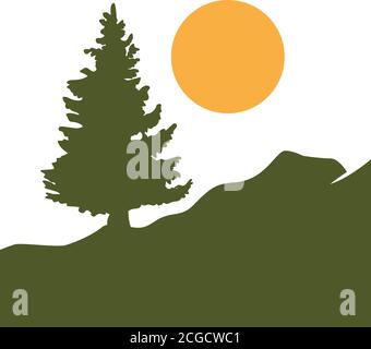 pine tree, graphiv design element Stock Vector