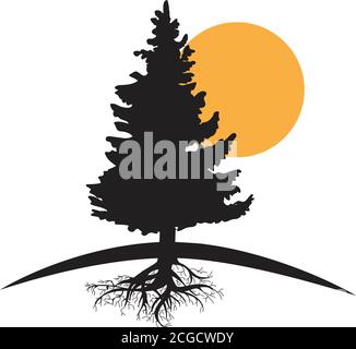 pine tree, graphiv design element Stock Vector