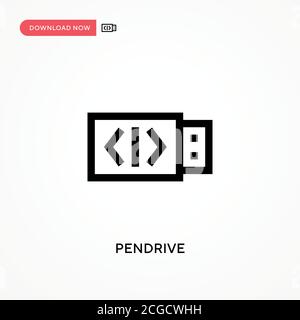 Pendrive Simple vector icon. Modern, simple flat vector illustration for web site or mobile app Stock Vector