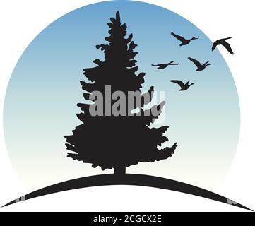 pine tree, graphiv design element Stock Vector