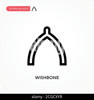 Wishbone Simple vector icon. Modern, simple flat vector illustration for web site or mobile app Stock Vector