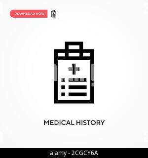 Medical history Simple vector icon. Modern, simple flat vector illustration for web site or mobile app Stock Vector