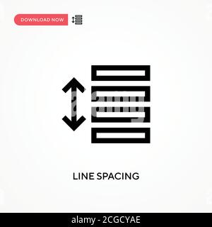 Line spacing Simple vector icon. Modern, simple flat vector illustration for web site or mobile app Stock Vector