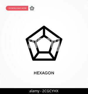 Hexagon Simple vector icon. Modern, simple flat vector illustration for web site or mobile app Stock Vector
